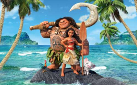 Vaiana Skarb oceanu (2016) Moana 010 Hei Hei, Maui, Vaiana i Pua