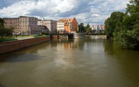 Wroclaw 20 Polska, Rzeka Odra, Most, Architektura, Budynki