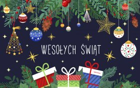 Swieta, Boze Narodzenie, Christmas 2071 Prezenty, Swierk, Bombki, Dekoracje, Vector, Wesolych Swiat