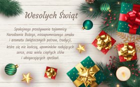 Swieta, Boze Narodzenie, Christmas 2074 Swierk, Prezenty, Bombki, Swieca, Zyczenia, Spokojnego przezywania tajemnicy ...