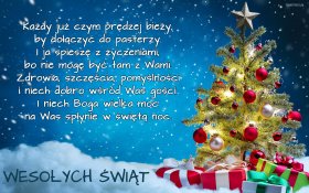 Swieta, Boze Narodzenie, Christmas 2077 Choinka, Prezenty, Snieg, Zyczenia, Kazdy juz czym predzej biezy ...