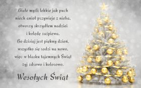 Swieta, Boze Narodzenie, Christmas 2133 Choinka, Zyczenia Swiateczne, Kartka Swiateczna, Biale mysli lekkie jak puch ...