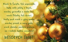 Swieta, Boze Narodzenie, Christmas 2140 Choinka, Bombki, Zyczenia Swiateczne, Niech te Swieta, tak wspaniale