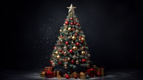 Swieta, Boze Narodzenie, Christmas 2191 Choinka, Prezenty, Bombki, Ozdoby