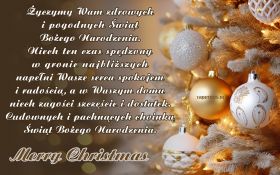Swieta, Boze Narodzenie, Christmas 2266 Choinka, Bombki, Zyczenia Swiateczne, Zyczymy Wam zdrowych