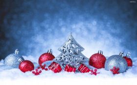 Swieta, Boze Narodzenie, Christmas 2880x1800 057 Snieg, Bombki