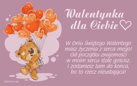 Walentynki, Milosc 1469 Zyczenia Walentynkowe, Mis, Balony, W Dniu Swietego Walentego ...