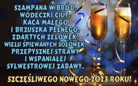 Sylwester, Nowy Rok, New Year 1178 Zyczenia na Nowy 2023 Rok, Szampana w brod ...