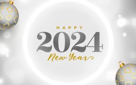 Sylwester, Nowy Rok, New Year 1190 Happy New 2024 Year, Vector