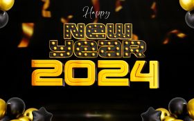 Sylwester, Nowy Rok, New Year 1205 Happy New 2024 Year, Vector