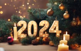 Sylwester, Nowy Rok, New Year 1245 Swierk, Swiece, Bombki, 2024 Rok