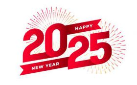Sylwester, Nowy Rok, New Year 1272 Happy New Year, Rok 2025, Red Text