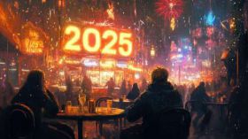 Sylwester, Nowy Rok, New Year 1287 Pub, Ludzie, Fajerwerki, Przywitanie Nowego 2025 Roku