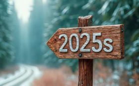 Sylwester, Nowy Rok, New Year 1290 Znak Drogowy, Droga Drzewa, Rok 2025