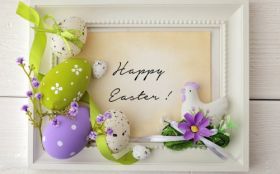 Wielkanoc 423 Pisanki, Jajka, Kwiaty, Kura, Happy Easter