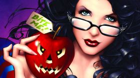 Halloween 352 Kobieta, Okulary, Jablko