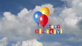 Urodziny, Happy Birthday 044 Balony, Niebo