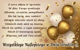 Urodziny, Happy Birthday 112 Balony, Zyczenia Urodzinowe, Kartka Urodzinowa, Z serca plyna te zyczenia ...