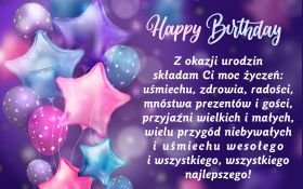 Urodziny, Happy Birthday 127 Balony, Zyczenia Urodzinowe, Z okazji urodzin skladam Ci ...