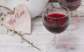 Wino, Alkohol 048 Kieliszki, Czerwone wino, Serduszko, My Love