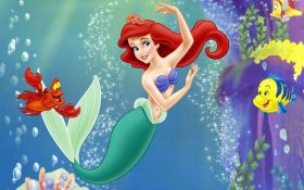 Mala Syrenka - The Little Mermaid 005 Ariel, Sebastian and Flounder